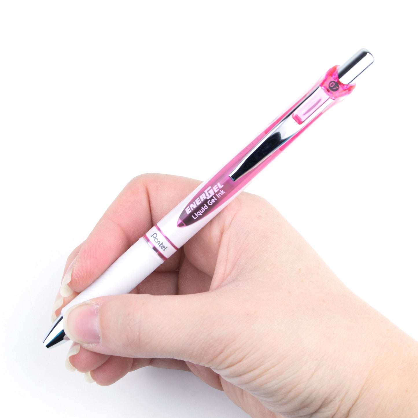 ENERGEL PEARL 0.7MM PINK ACCENT BLACK INK