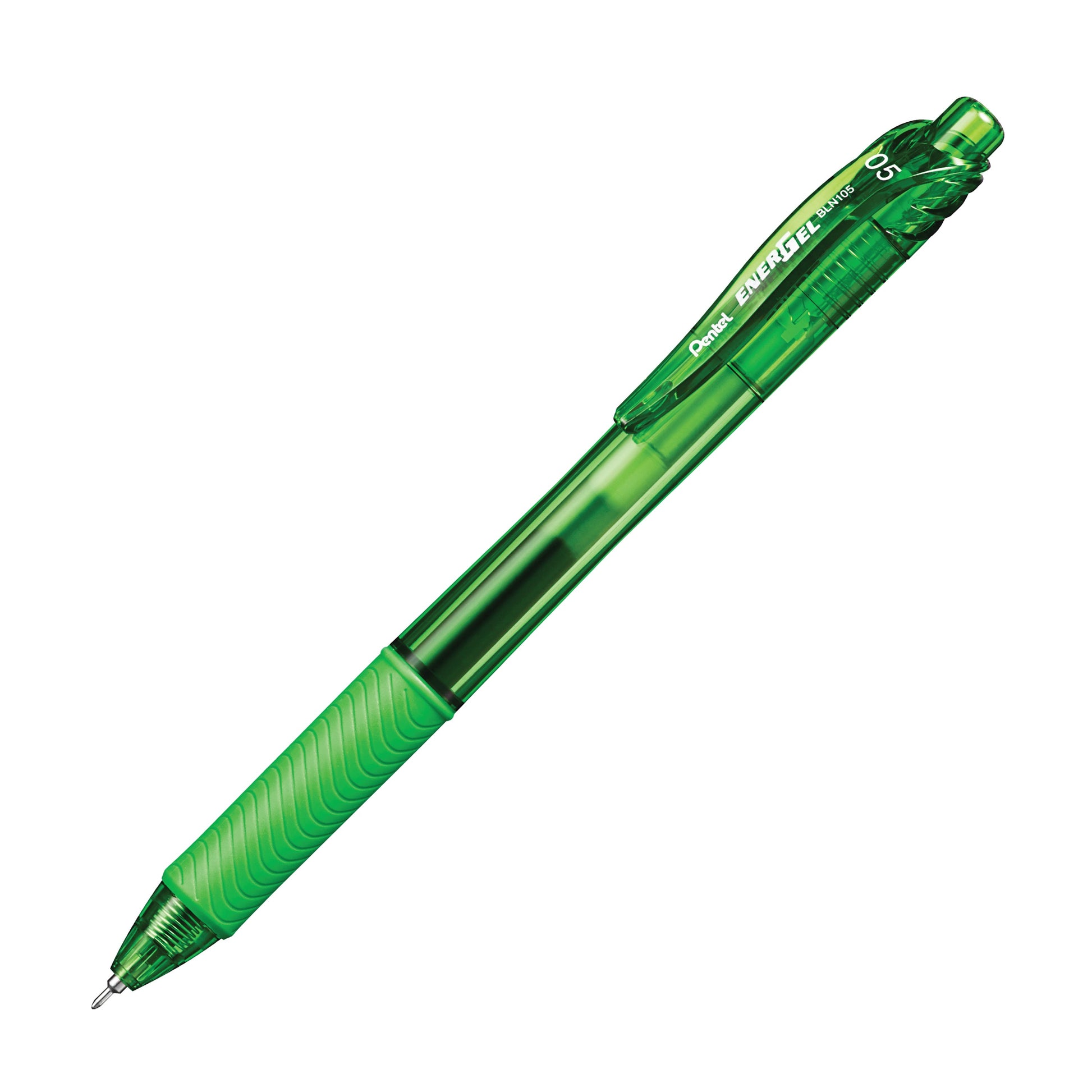 Energel-X Retractable Liquid Gel Pen 0.5mm Green - Needle Tip
