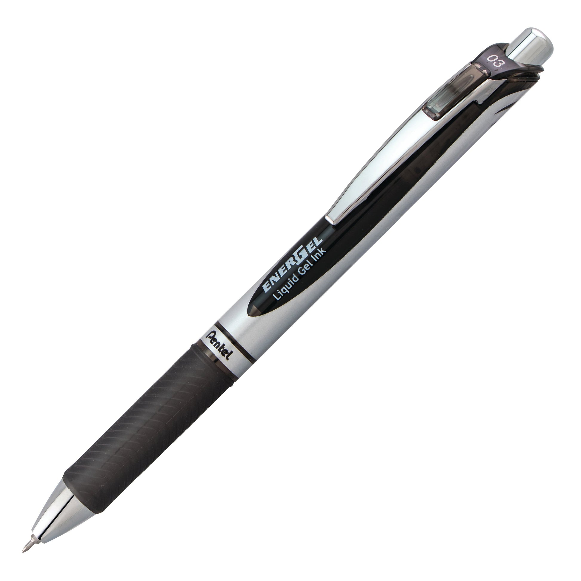 Energel Retractable Liquid Gel Pen 0.3mm Point Blue - Ultra-Fine Point