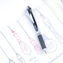 Energel Retractable Liquid Gel Pen 0.3mm Black -Ultra-Fine Point