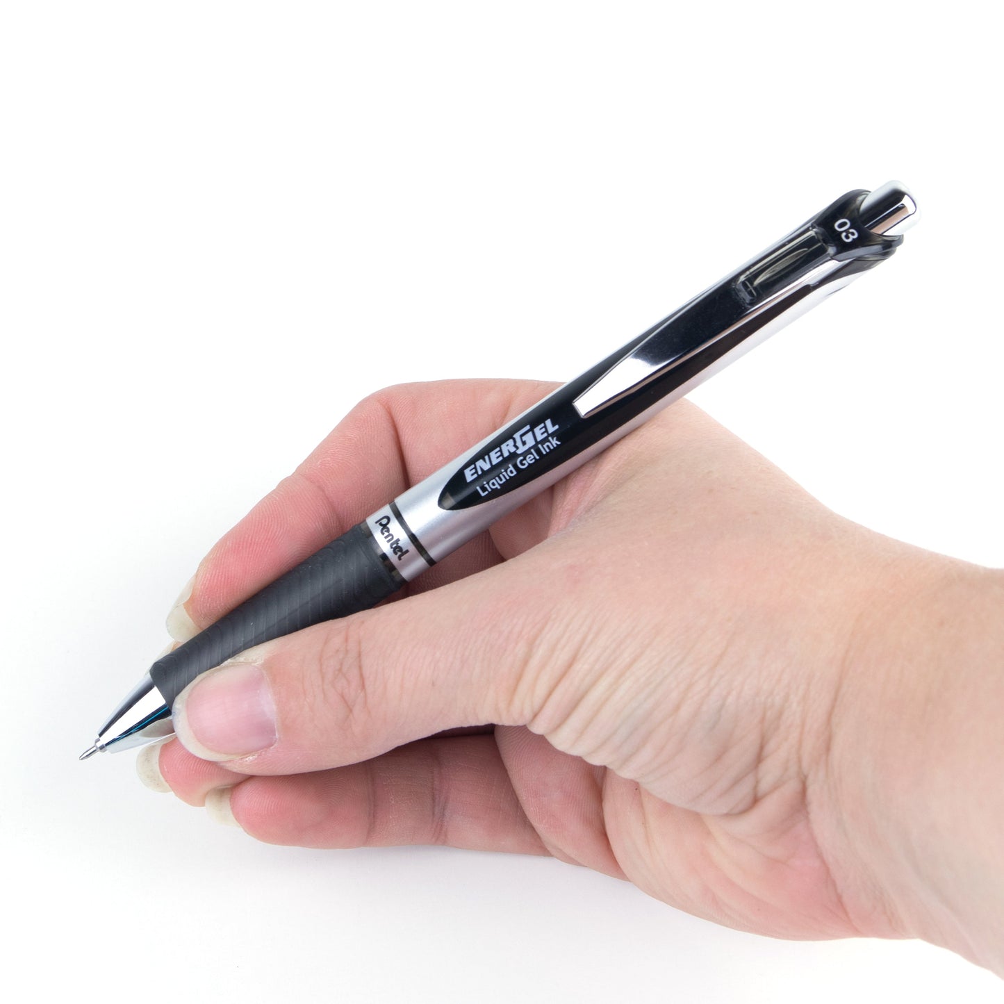 EnerGel Retractable Liquid Gel Pen 0.3mm Ultra-Fine Point Black Ink