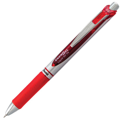 EnerGel Retractable Liquid Gel Pen 0.3mm Ultra-Fine Point Red Ink