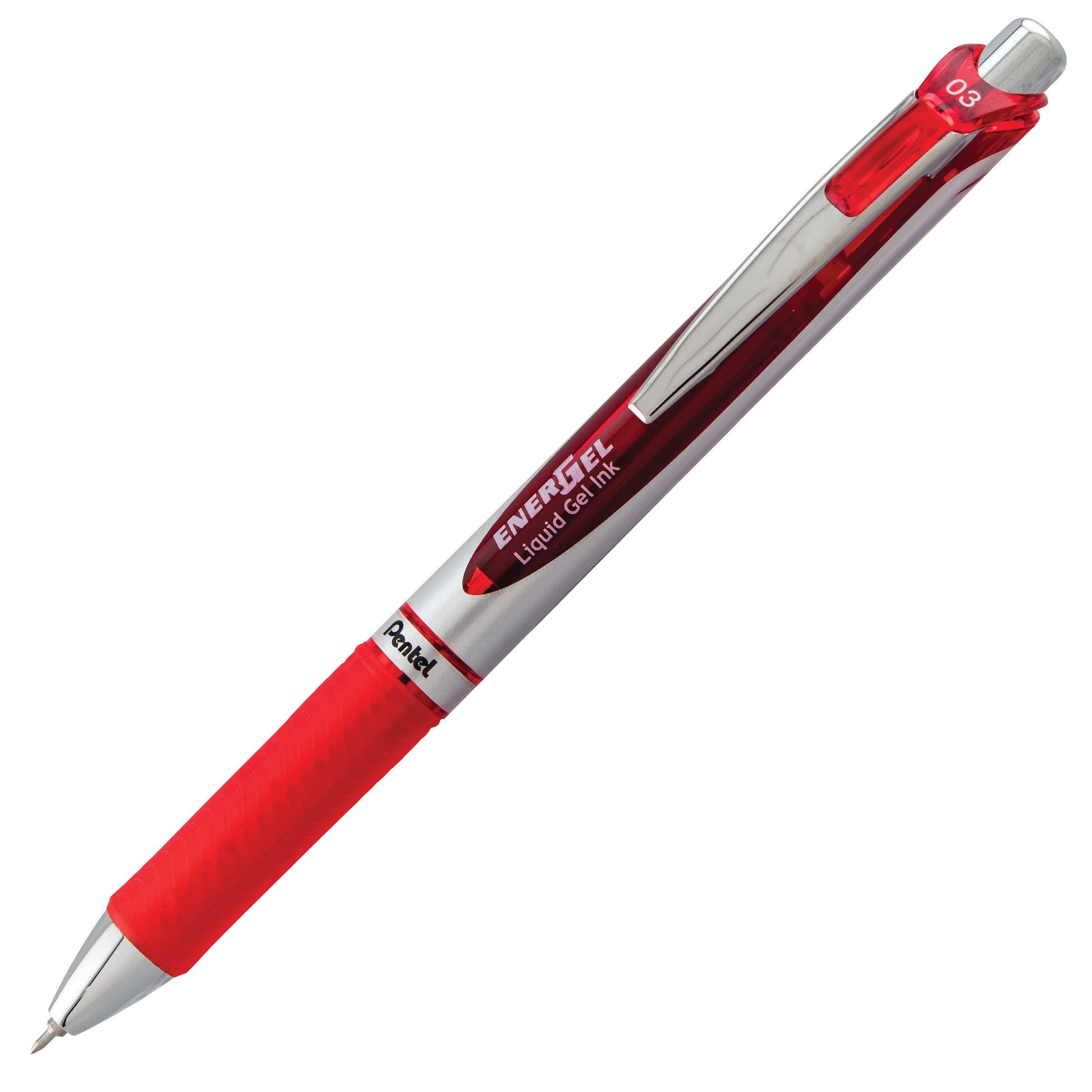 Energel Retractable Liquid Gel Pen 0.3mm Point Blue - Ultra-Fine Point