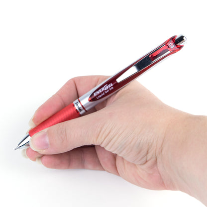 EnerGel Retractable Liquid Gel Pen 0.3mm Ultra-Fine Point Red Ink