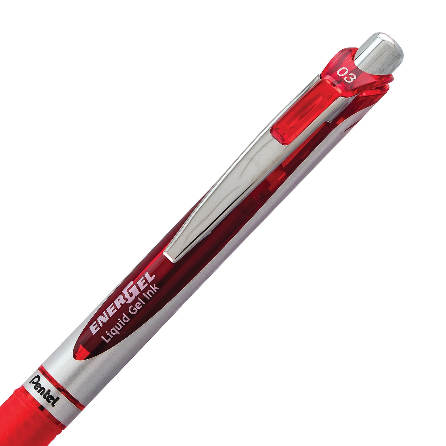 EnerGel Retractable Liquid Gel Pen 0.3mm Ultra-Fine Point Red Ink