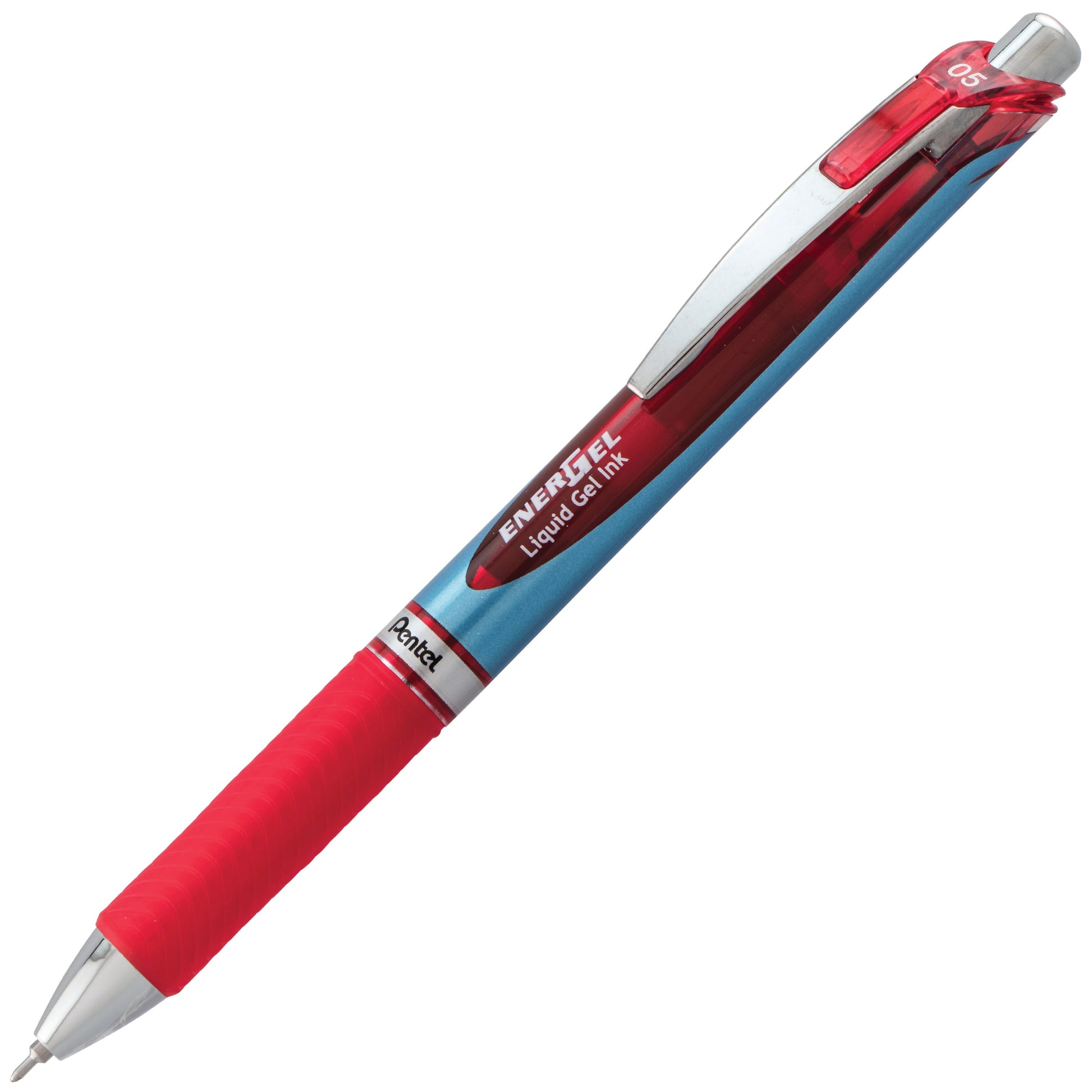 EnerGel Retractable Liquid Gel Pen 0.5mm Needle Tip Red Ink