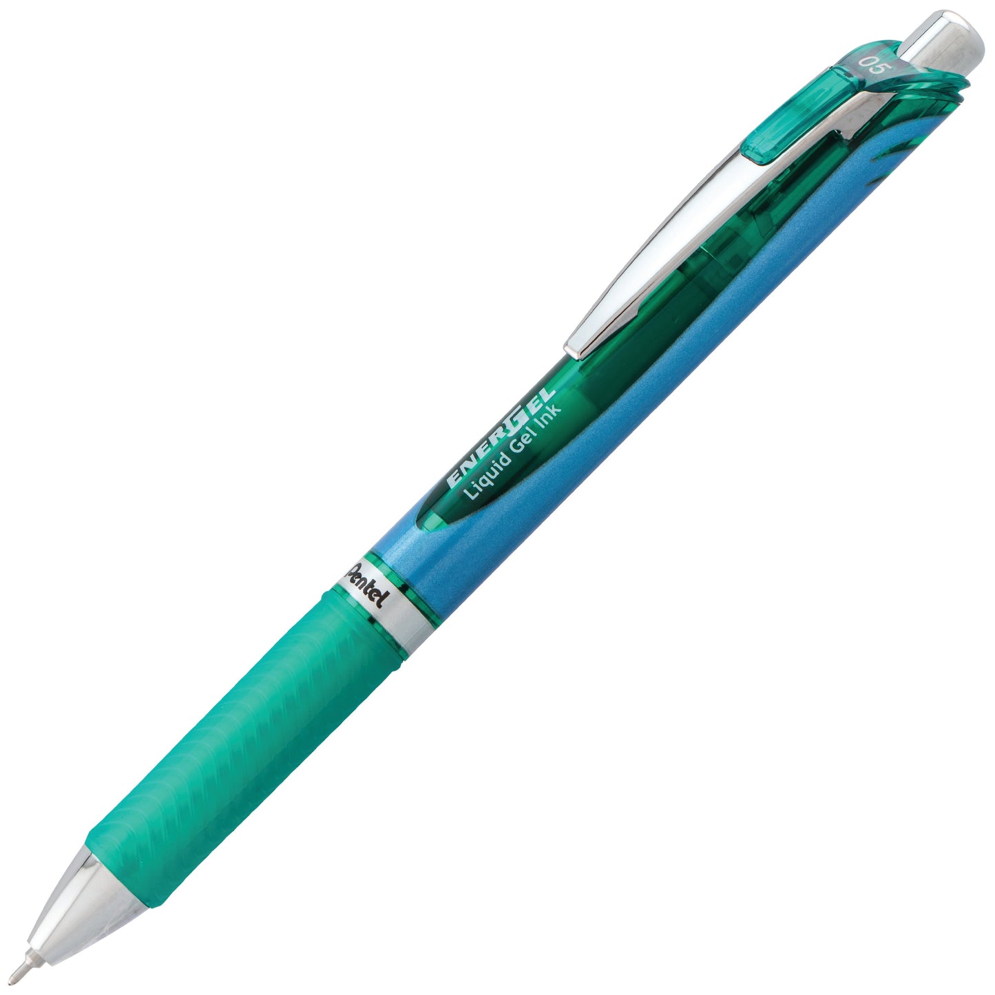 EnerGel Retractable Liquid Gel Pen 0.5mm Needle Tip Green Ink