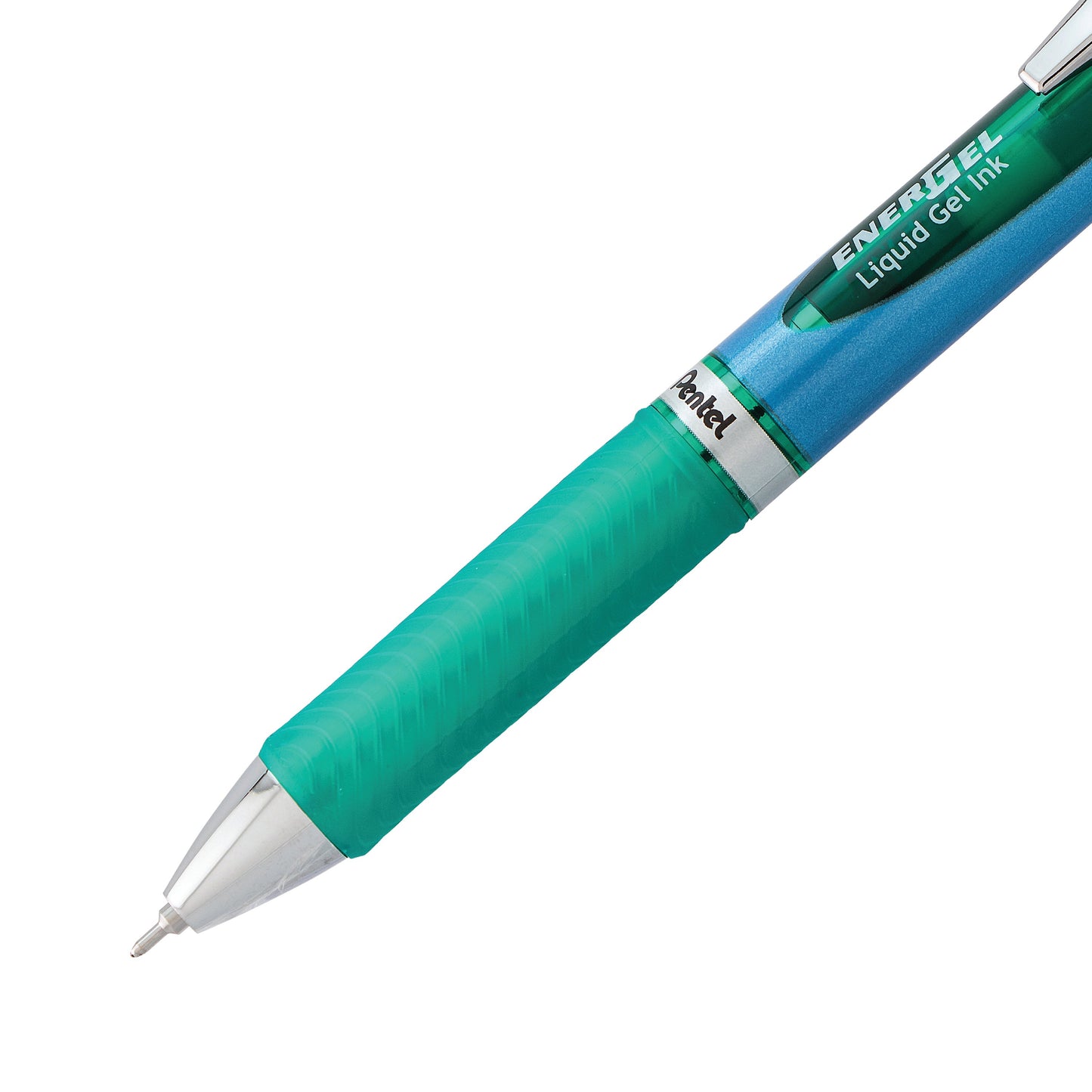 EnerGel Retractable Liquid Gel Pen 0.5mm Needle Tip Green Ink