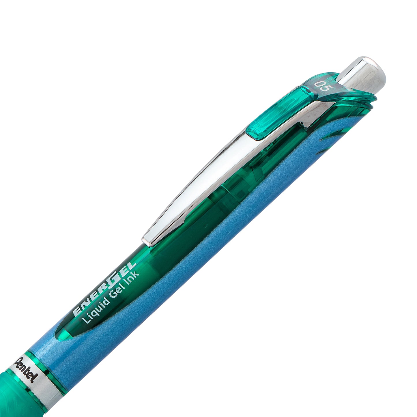 EnerGel Retractable Liquid Gel Pen 0.5mm Needle Tip Green Ink