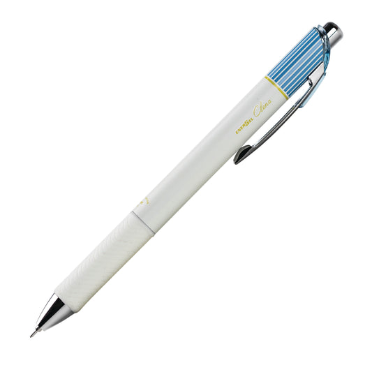 EnerGel Clena Retractable Liquid Gel Pen, (0.5mm) Needle Tip, Blue Accent, Blue Ink