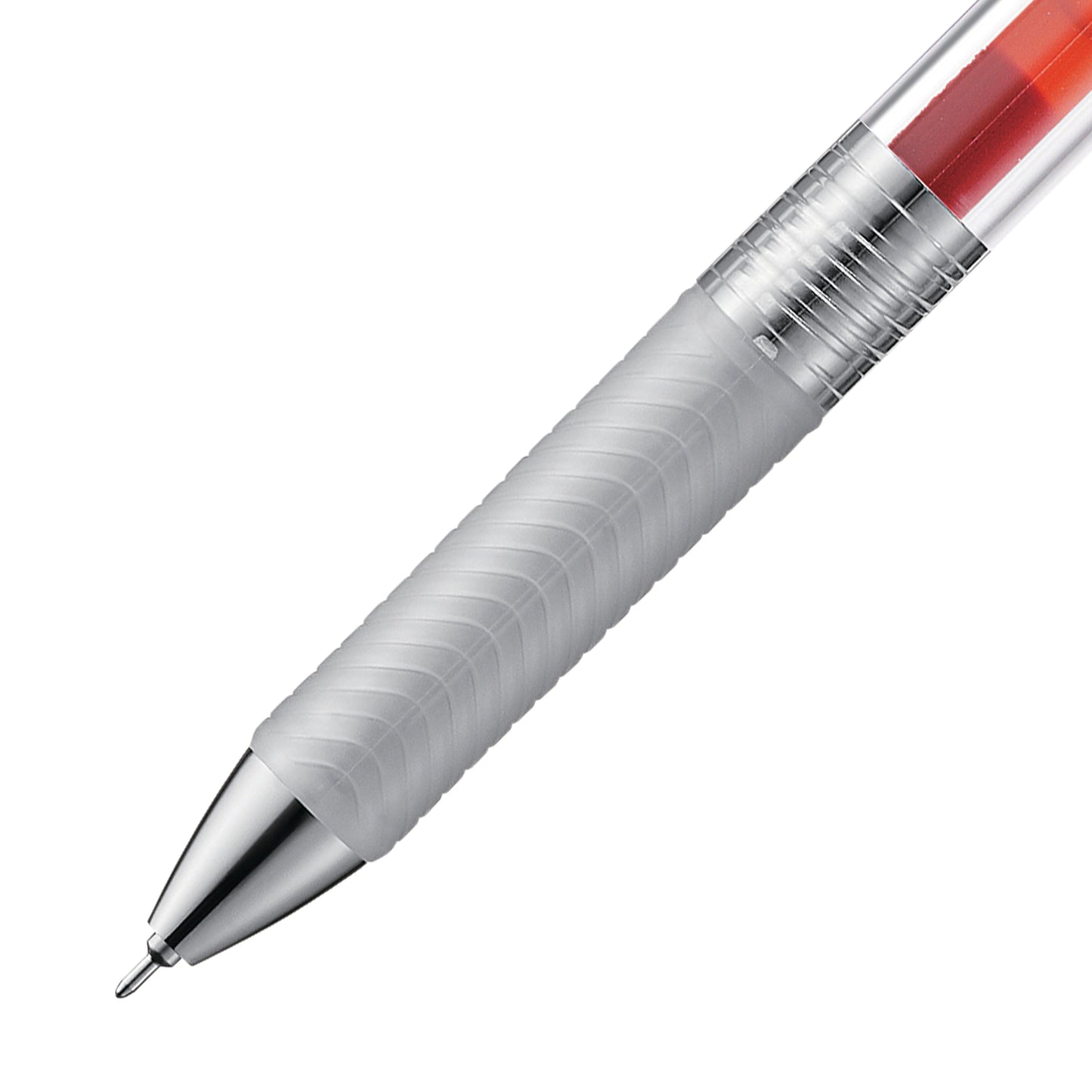 EnerGel Infree Clear Barrel Retractable Liquid Gel Pen 0.5mm Needle Tip Orange Ink