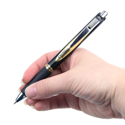 EnerGel Permanent Retractable Liquid Gel Rollerball Pen 0.5mm Black Ink