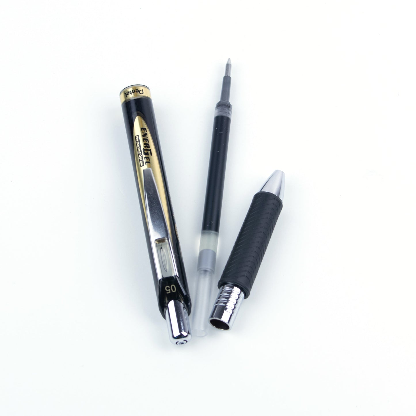 EnerGel Permanent Retractable Liquid Gel Rollerball Pen 0.5mm Black Ink