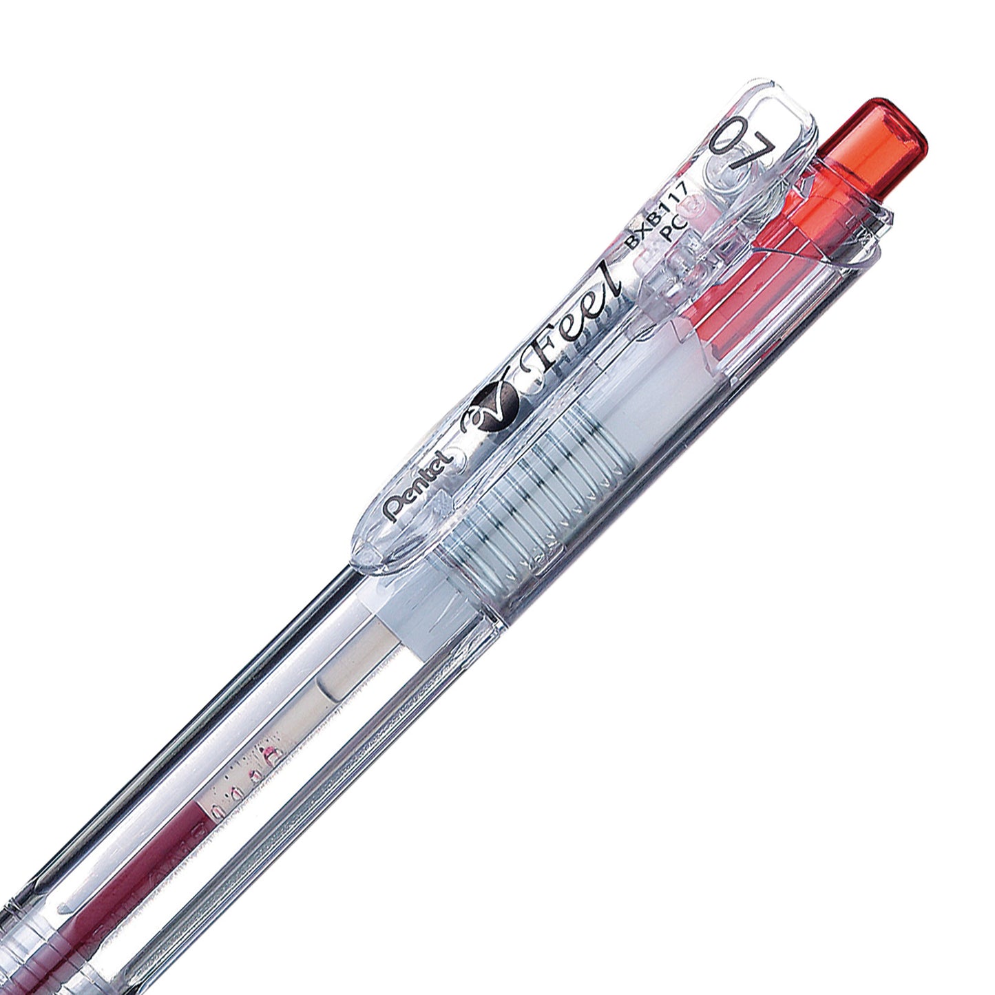 V Feel 0.7mm Retractable Ballpoint Pen Red Ink