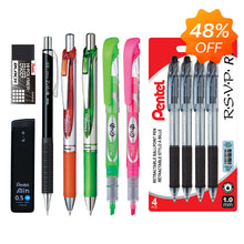 All‑in‑One School Note‑Taking Kit – Ballpoint Pens, Energel, Mechanical Pencils, Highlighters, Lead Refills & Eraser