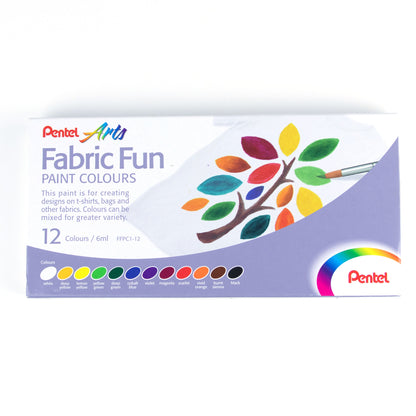 Fabric Fun Fabric Paint 12 Colour Tube Set