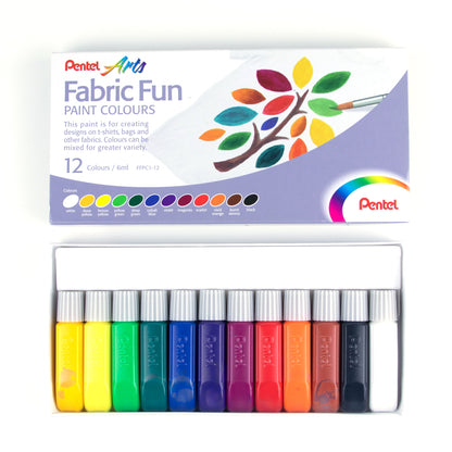 Fabric Fun Fabric Paint 12 Colour Tube Set