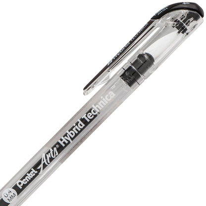 Pentel Arts Hybrid Technica 0.4mm Gel Pen Black Ink