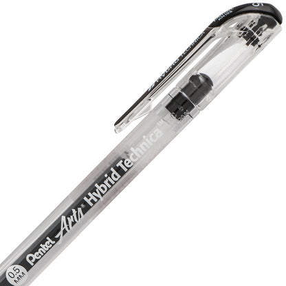 Pentel Arts Hybrid Technica 0.5mm Gel Pen Black Ink