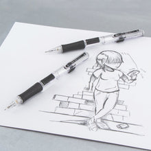 Quick Click Retractable Mechanical Pencil 0.5mm - Clear Barrel, Black Grip