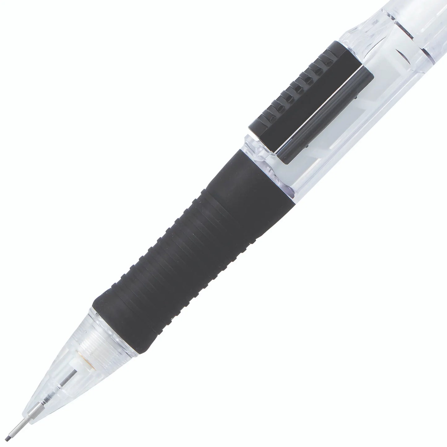 Quick Click Retractable Mechanical Pencil 0.5mm - Clear Barrel, Black Grip