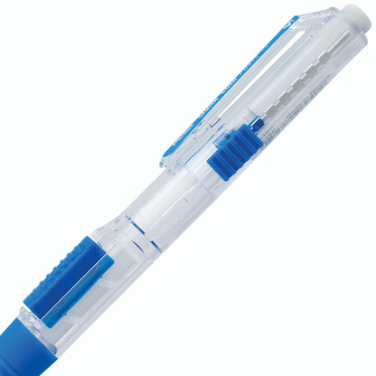 Quick Click Retractable Mechanical Pencil 0.5mm - Clear Barrel, Blue Grip