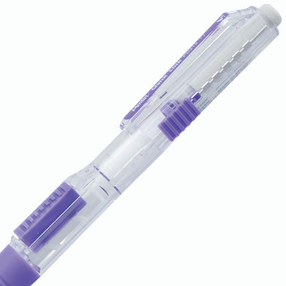 Quick Click Retractable Mechanical Pencil 0.5mm - Clear Barrel, Violet Grip