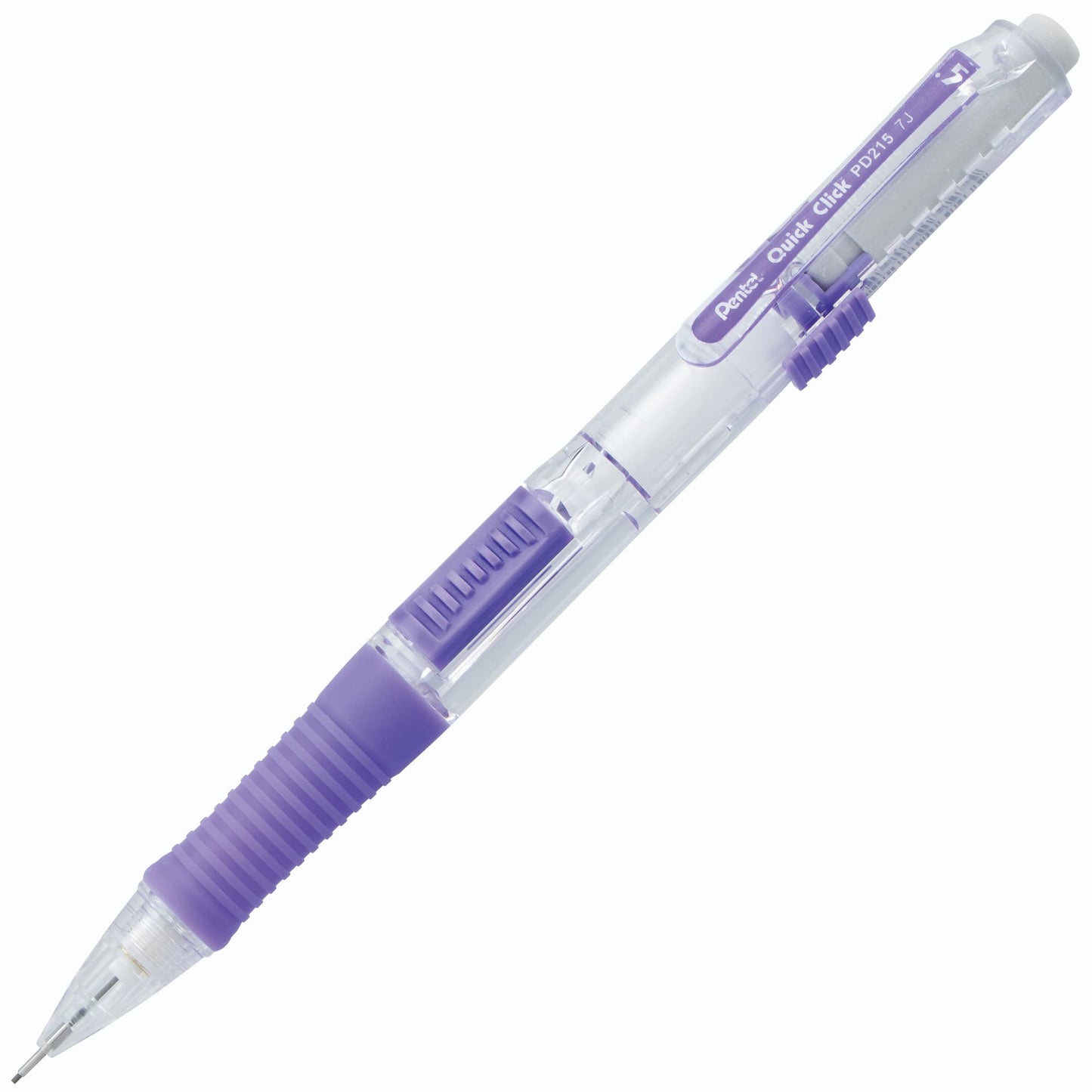 Quick Click Retractable Mechanical Pencil 0.5mm - Clear Barrel, Black Grip