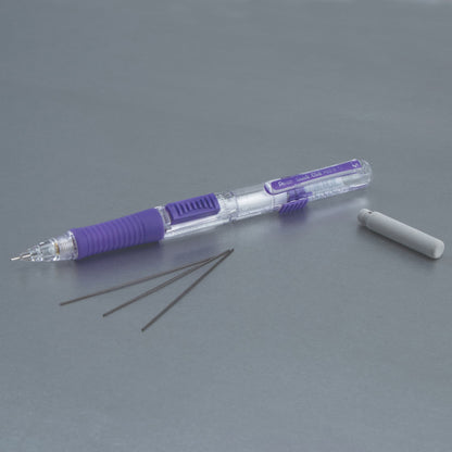 Quick Click Retractable Mechanical Pencil 0.5mm - Clear Barrel, Violet Grip