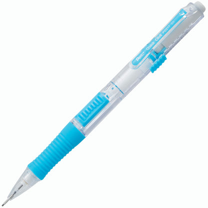 Quick Click Retractable Mechanical Pencil 0.7mm - Clear Barrel, Green Grip Pentel Stationery of Canada