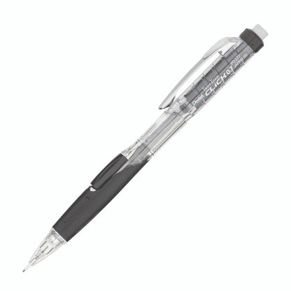Twist-Erase Click Mechanical Pencil 0.7mm - Clear Barrel, Green Grip Pentel Stationery of Canada