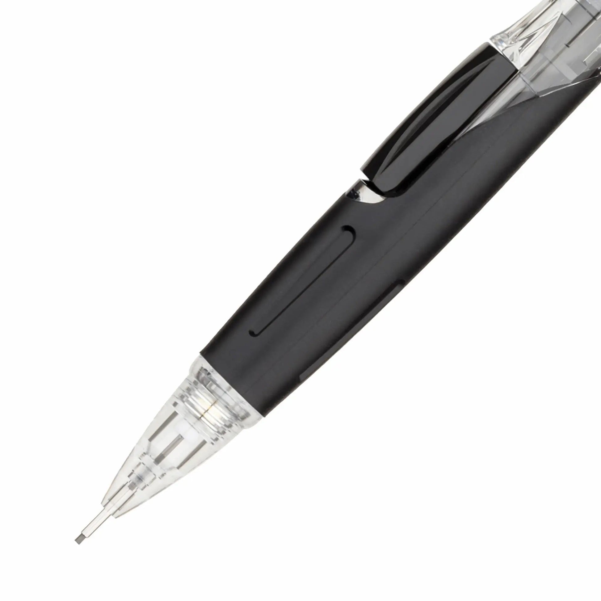 Twist-Erase Click Mechanical Pencil 0.7mm - Clear Barrel, Black Grip Pentel Stationery of Canada