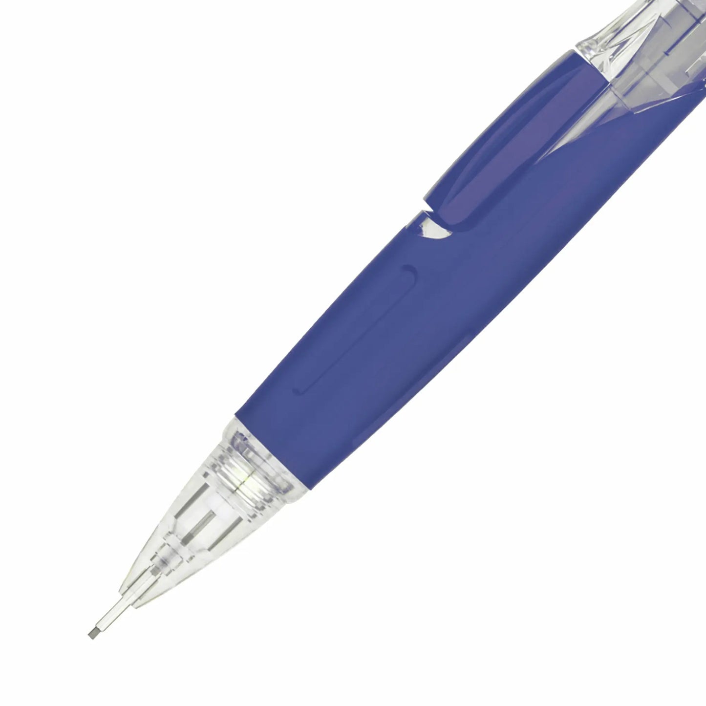 Twist-Erase Click Mechanical Pencil 0.7mm - Clear Barrel, Blue Grip Pentel Stationery of Canada