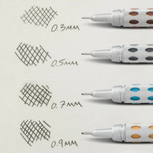 Pentel Arts GraphGear 1000 Premium Mechanical Drafting Pencil Set - 0.3mm, 0.5mm, 0.7mm, 0.9mm, 4 Asstorted Leads, Refill Erasers, Assorted Gift Box Set