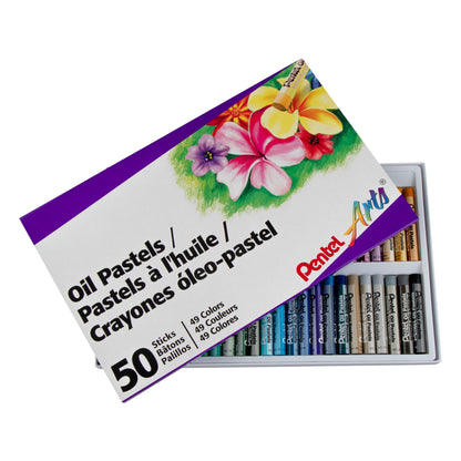 Pentel Arts Oil Pastels 50 Colour Set