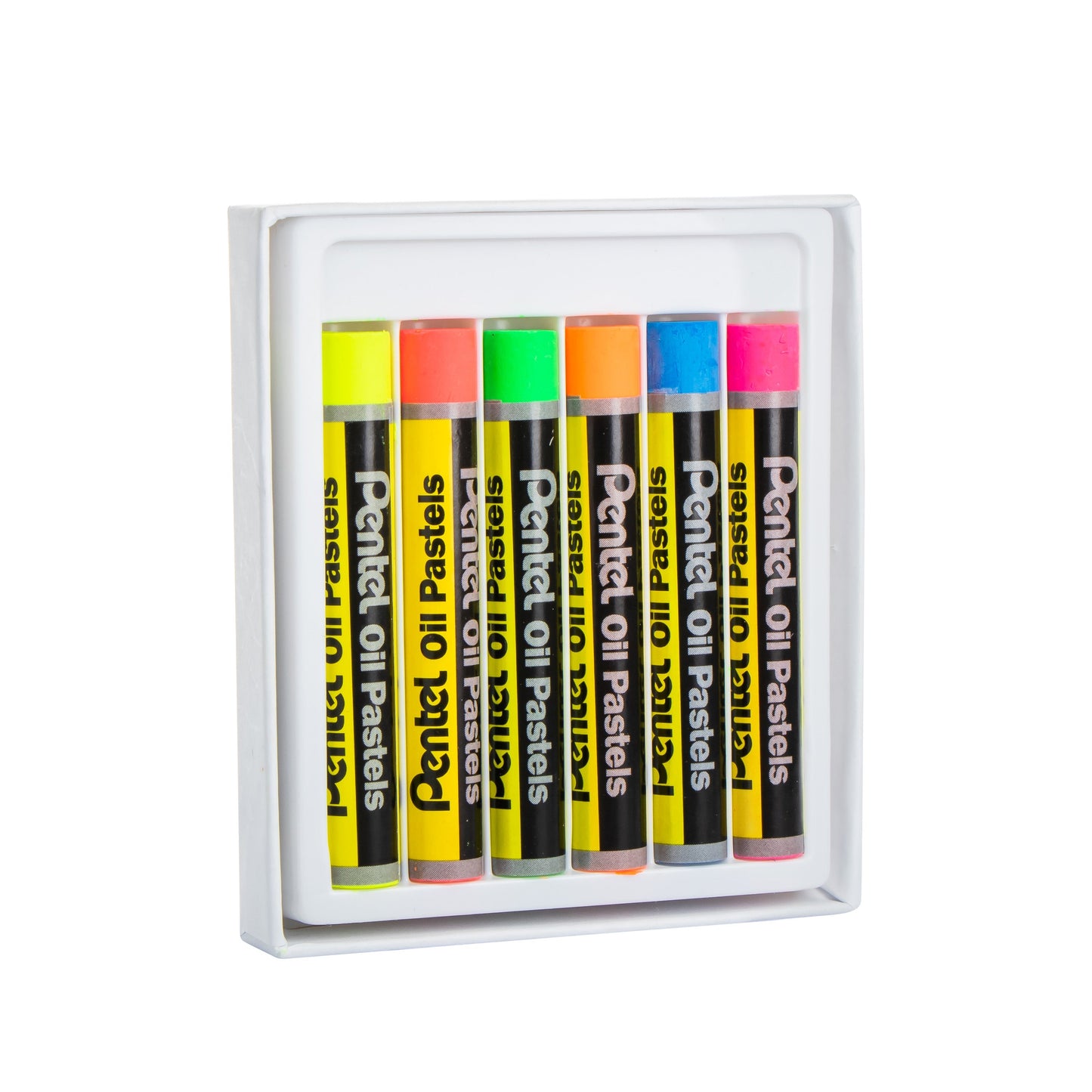 Pentel Arts Fluorescent Oil Pastels 6 Colour Set