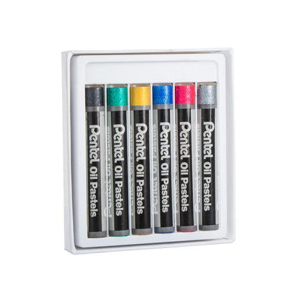 Pentel Arts Metallic Oil Pastels 6 Colour Set