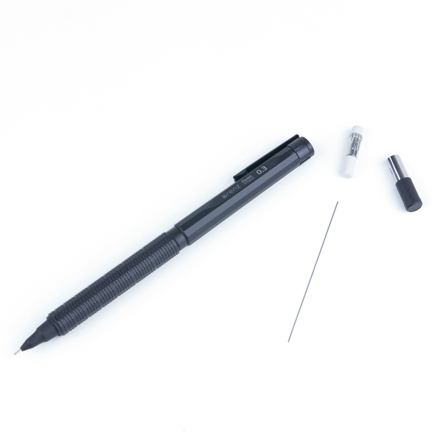 Orenz Nero Automatic Lead Forwarding Mechanical Pencil 0.3mm Black Metal Barrel