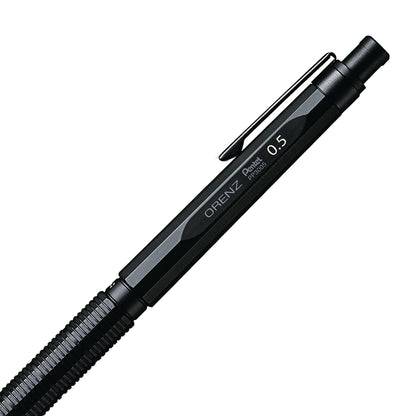 Pentel Orenz Nero Mechanical Pencil 0.5mm -  Black - Automatic Lead Forwarding - Metal Barrel