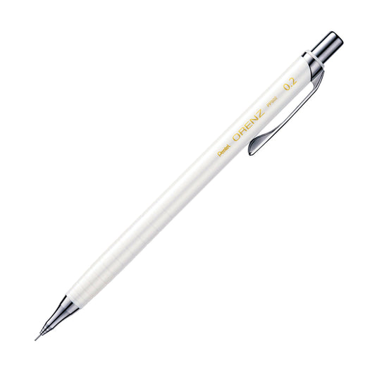 Orenz Retractable Mechanical Pencil 0.2mm White Barrel with Sliding Sleeve 