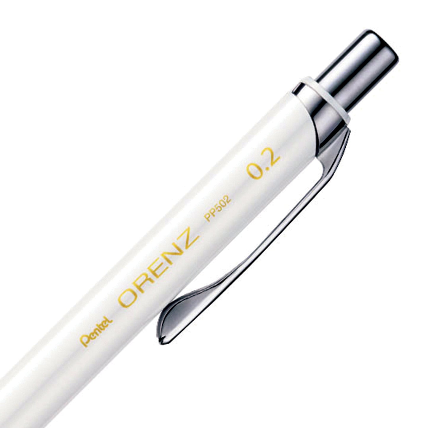 Orenz Retractable Mechanical Pencil with Sliding Sleeve 0.2mm White Barrel