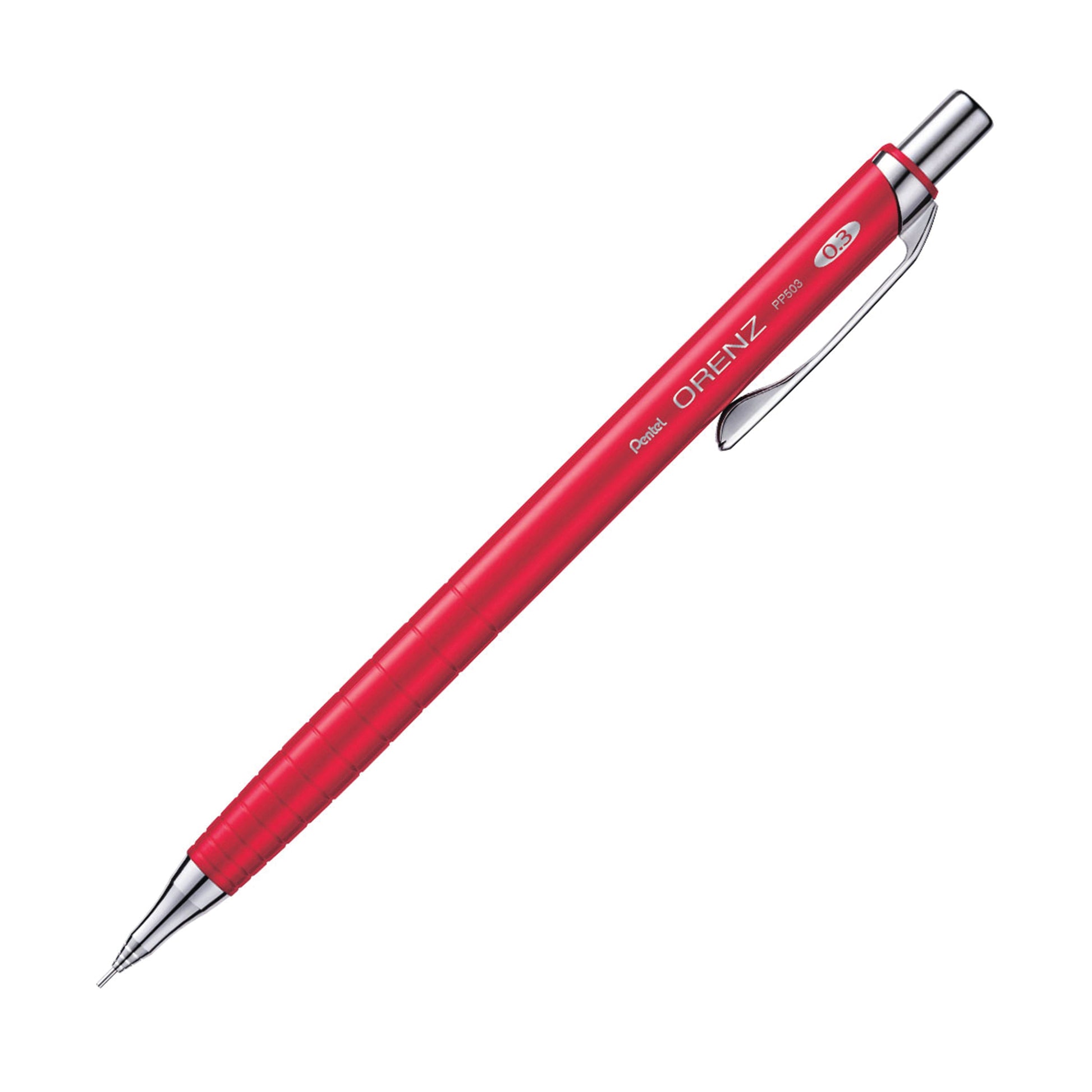 Orenz Retractable Mechanical Pencil 0.2mm White Barrel with Sliding Sleeve 