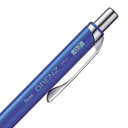 Orenz Retractable Mechanical Pencil with Sliding Sleeve 0.7mm Blue Barrel