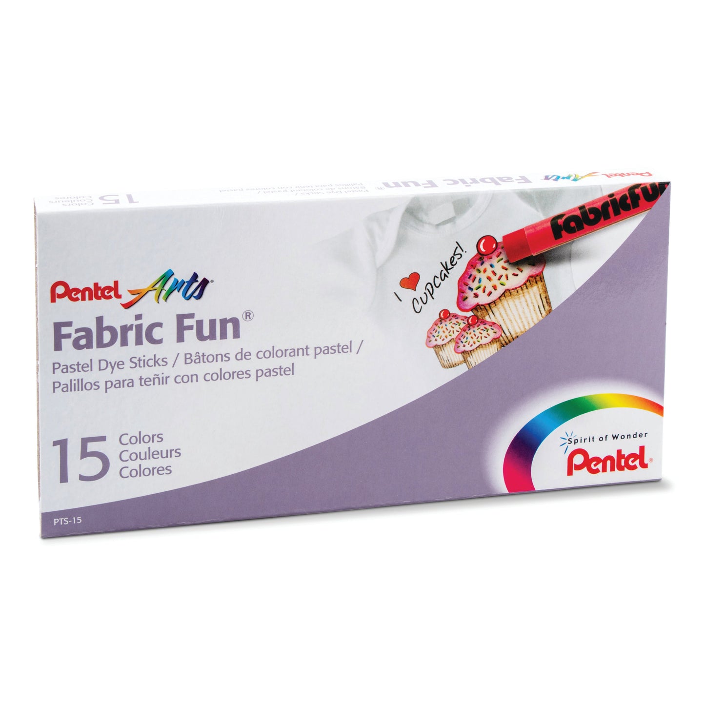 Pentel Arts Fabric Fun Pastels 15 Colour Set