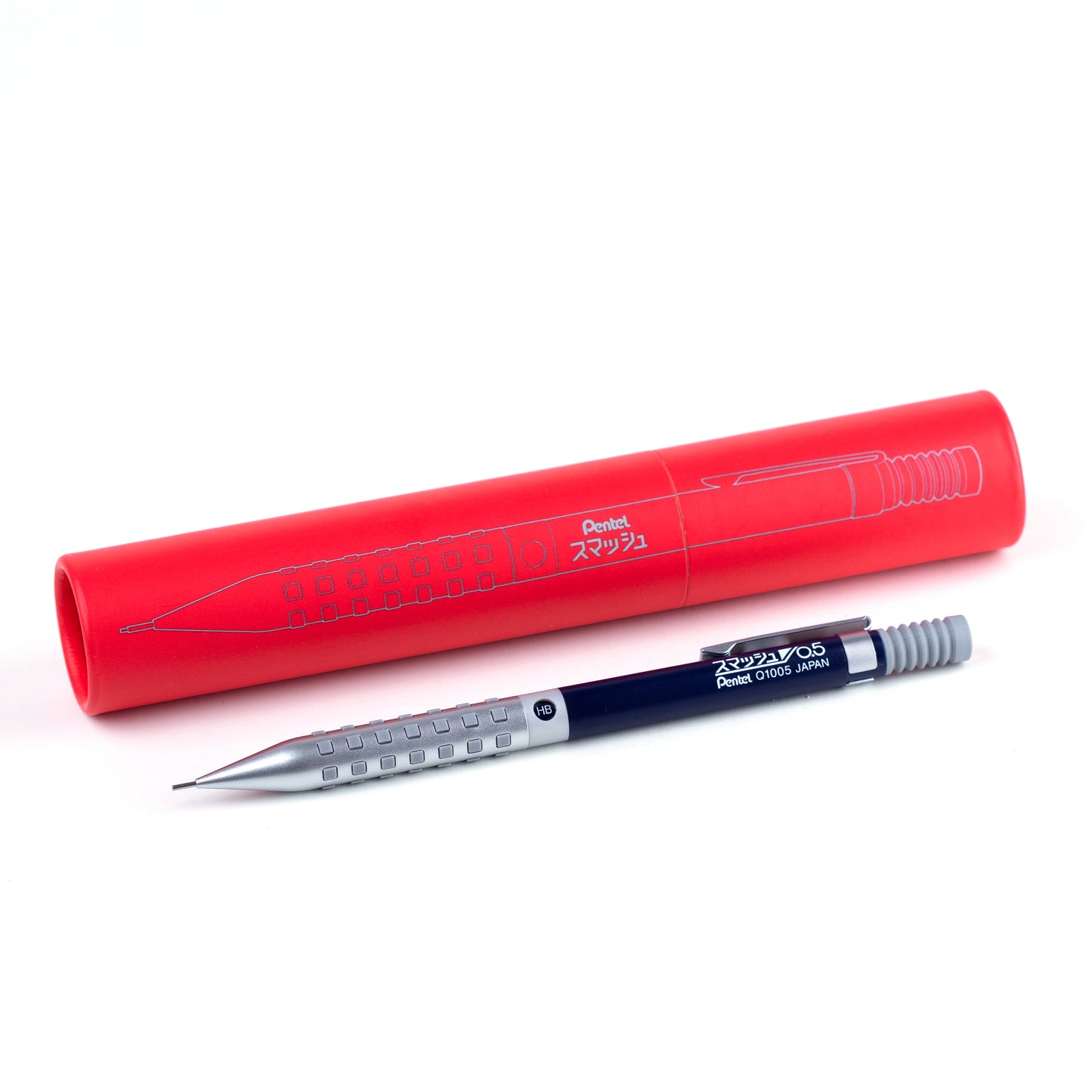 Smash Mechanical Pencil with Lead Grade Indicator 0.5mm Blue Barrel in Slim Gift Case