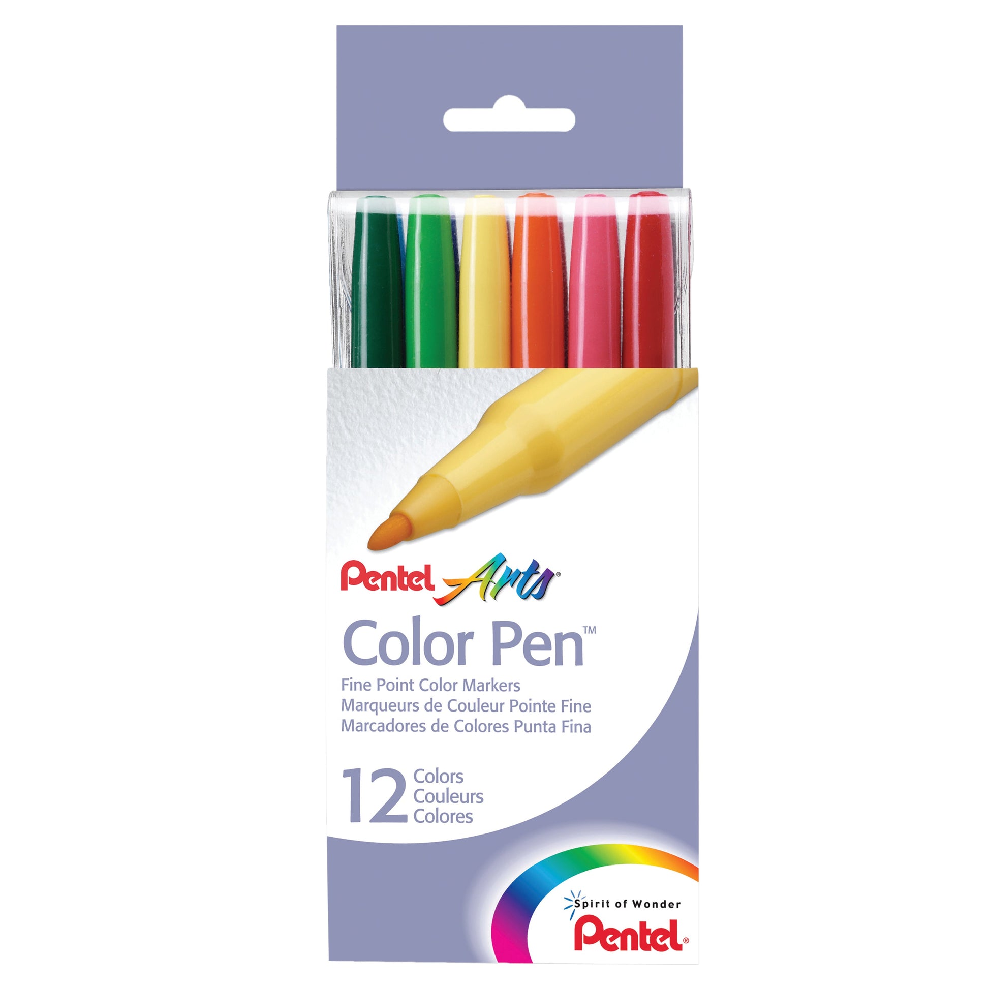 Pentel Arts Colour Pen 2.0mm 6 Colour Set