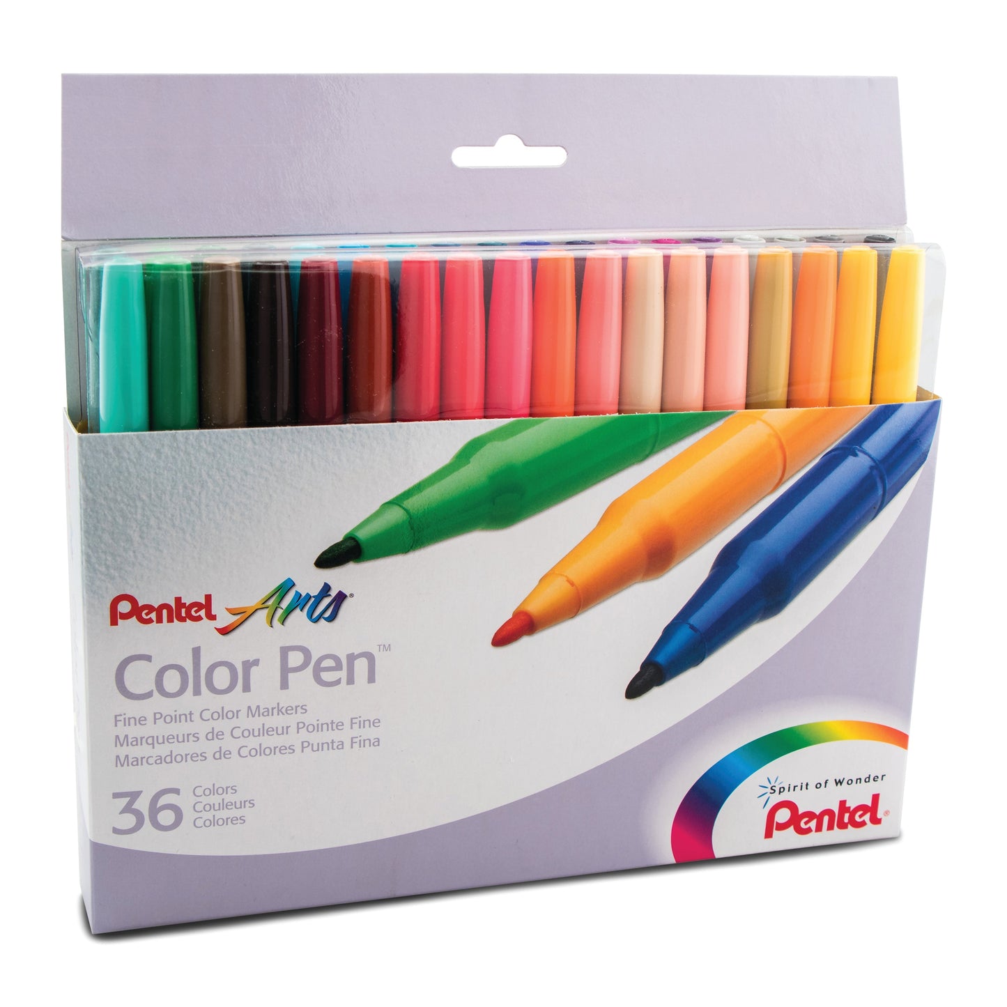 Pentel Arts Colour Pen (2.0mm) 36 Colour Set