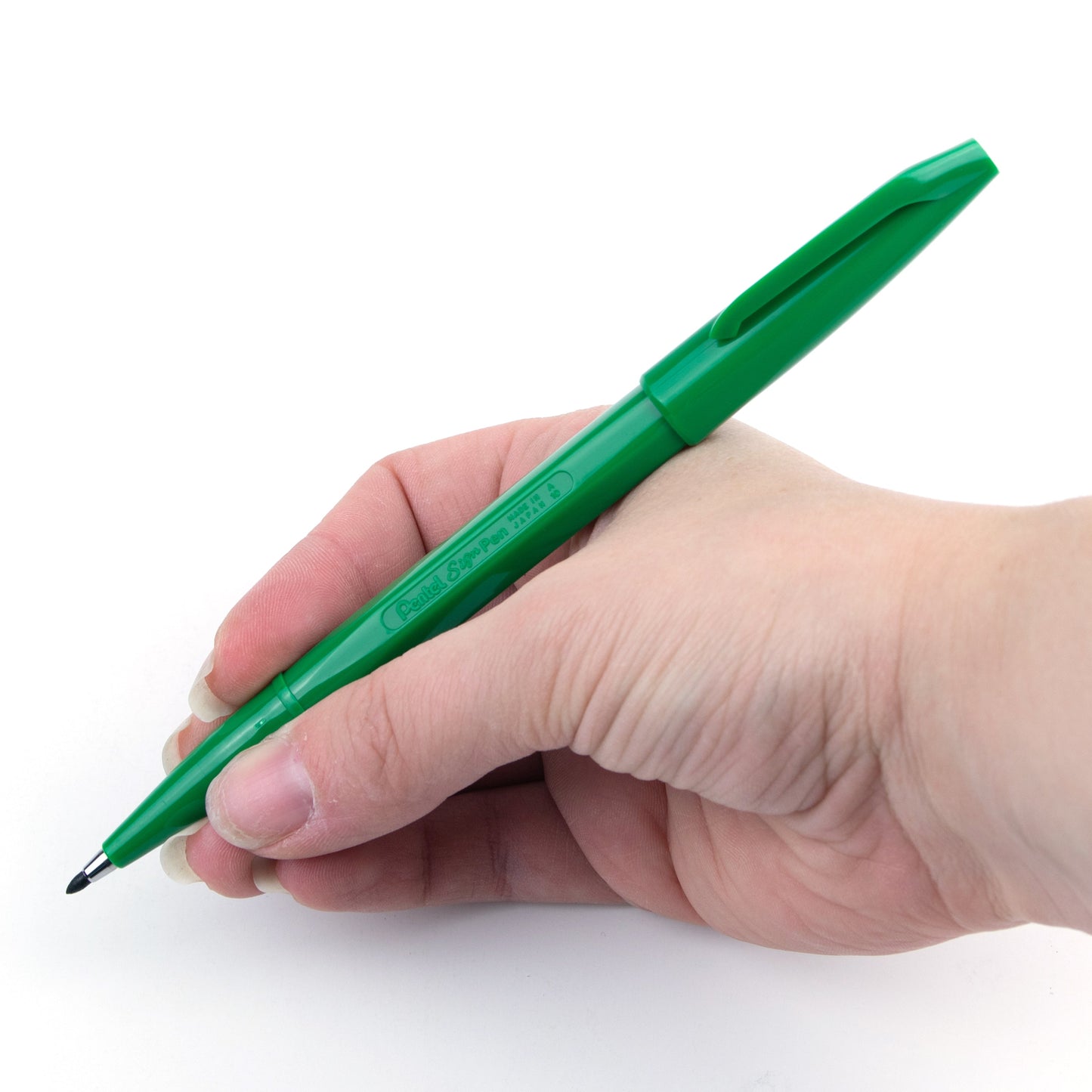 Pentel Arts Sign Pen Fiber-Tipped Pen, (2.0mm), Green Ink