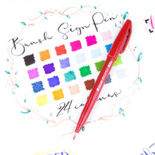 Pentel Arts Brush Sign Pen Red