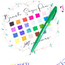 Pentel Arts Brush Sign Pen Green
